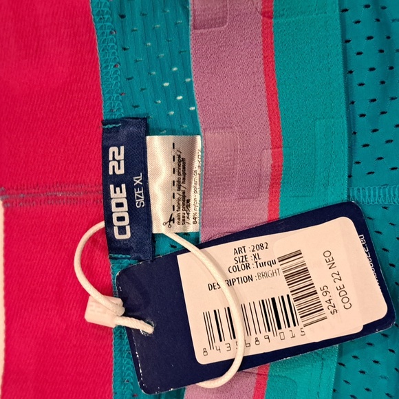 NWT Code 22, Size XL, Turquoise Mesh Boxer Brief - Picture 2 of 3